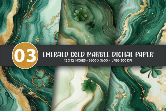 Download Emerald Gold Marble Digital Paper - Emerald gold marble Collection